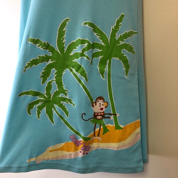 MUDD LIGHT BLUE GRAPHIC FUNNY NIGHT GOWN - Picture 4 of 5